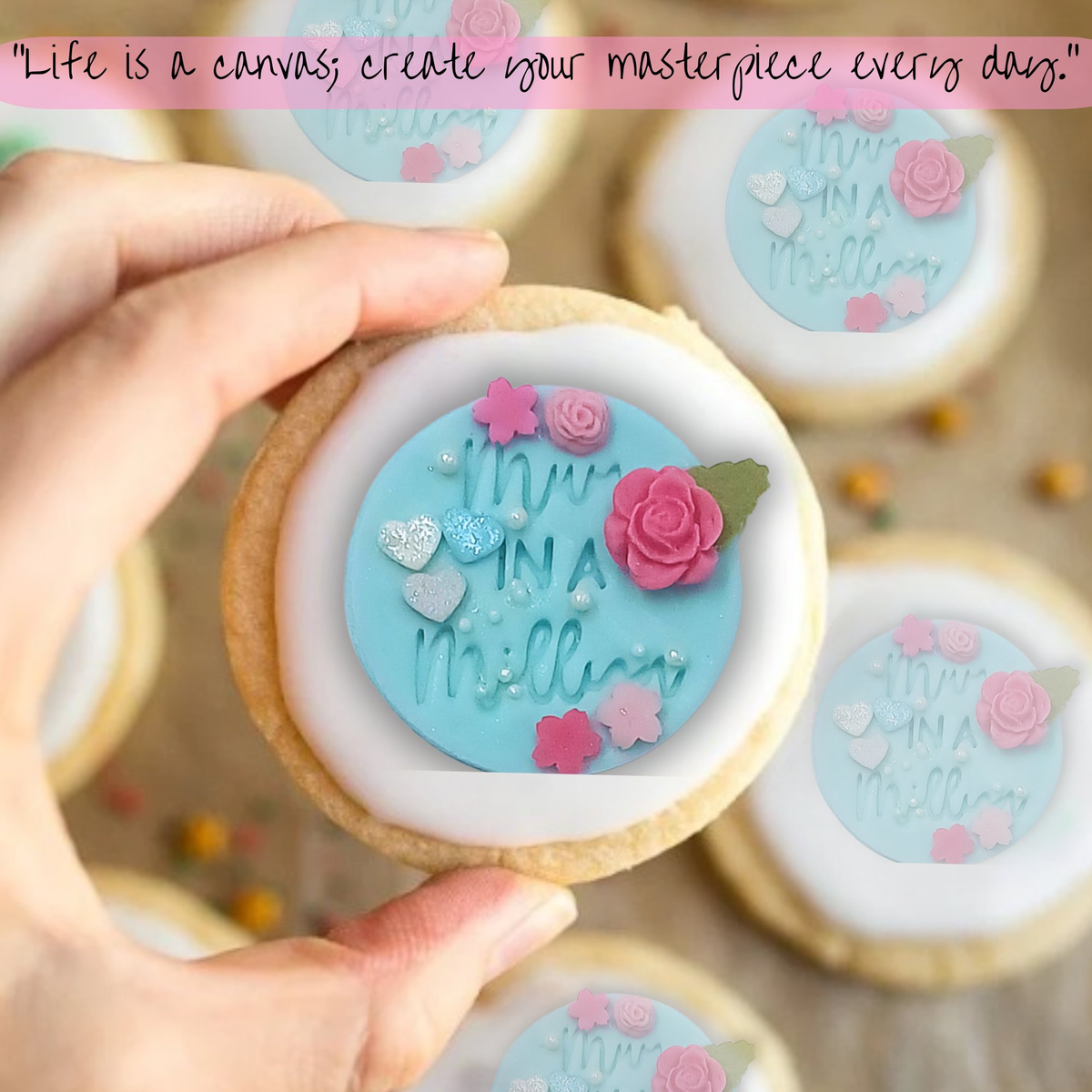Confect Toppers Cutters | Celebration Topper Cutter | Cake & Cupcake Decorating (MDay-Cutters-04) | Grocsy
