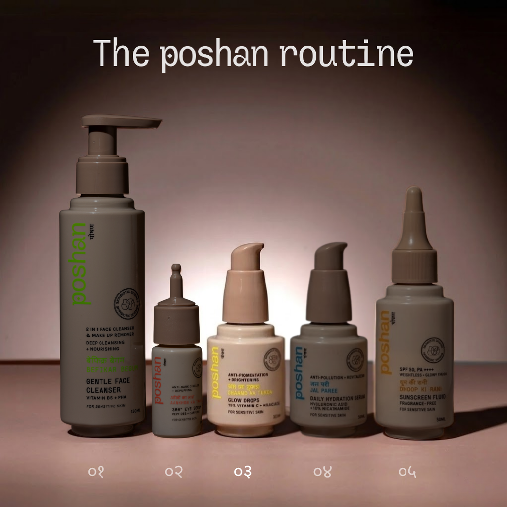 Poshan Skincare Chaand Ka Tukda 15% Vitamin C Glow Drops | Grocsy
