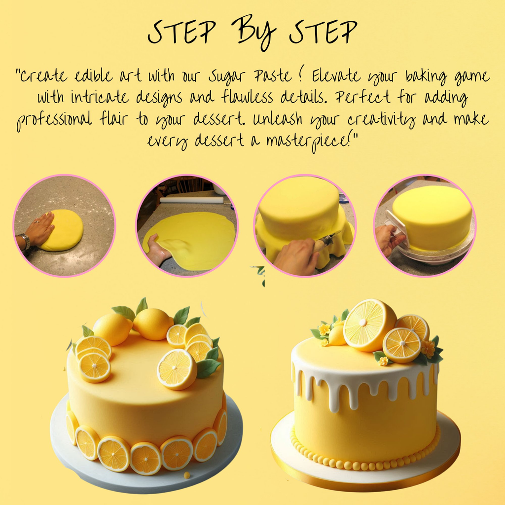 Confect Lemon Yellow Fondant | Edible Sugarpaste | Grocsy