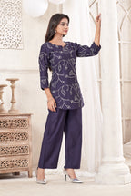 Anaita Blue Stylish Readymade Co-Ords Set | Grocsy