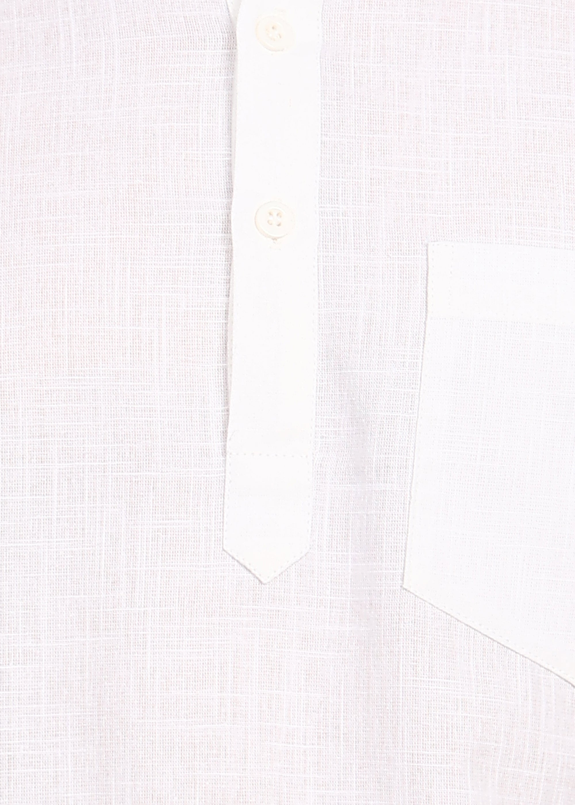 Fabmade Pure Ivory Linen Short Kurta | Grocsy