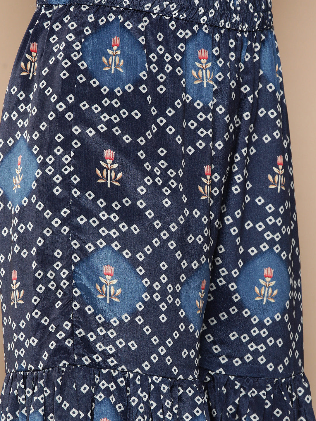 KSUT (House of Varanga) Blue Color Strap Style Digital Printed Kurta With Printed Sharara And Net Dupatta | Grocsy