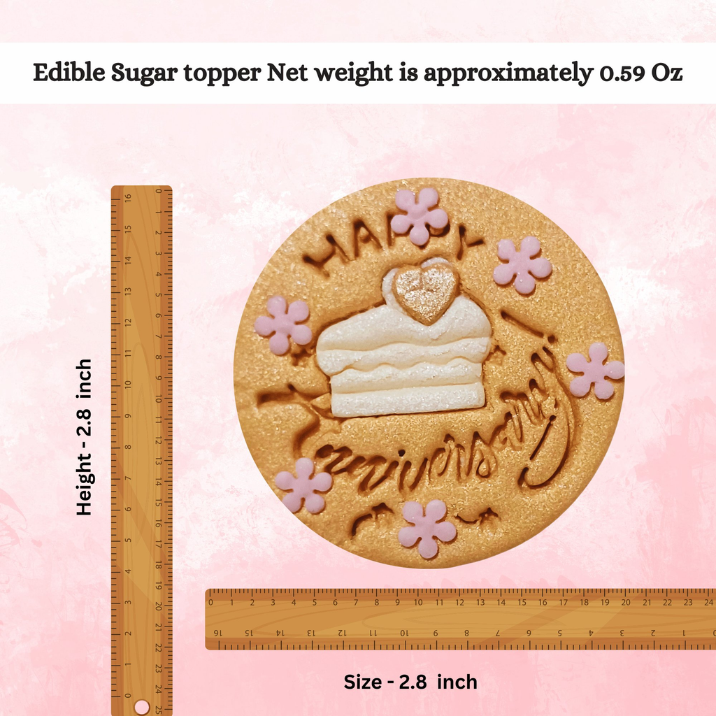 Confect Happy Anniversary | Edible Celebration Topper | Grocsy