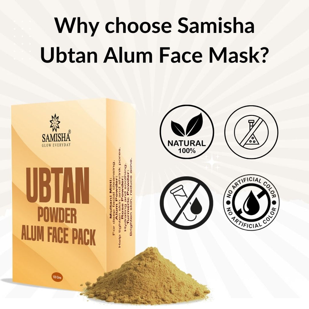 Samisha Ubtan Alum Face Pack With Rose – For Skin Tightening & Tan Removal | Grocsy