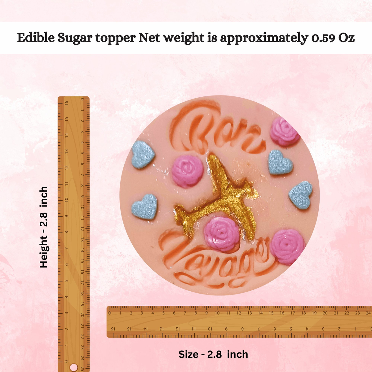Confect Bon Voyage | Edible Celebration Topper | Grocsy