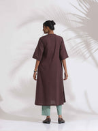trueBrowns Cola Cotton Print Flared Kurta Set | Grocsy