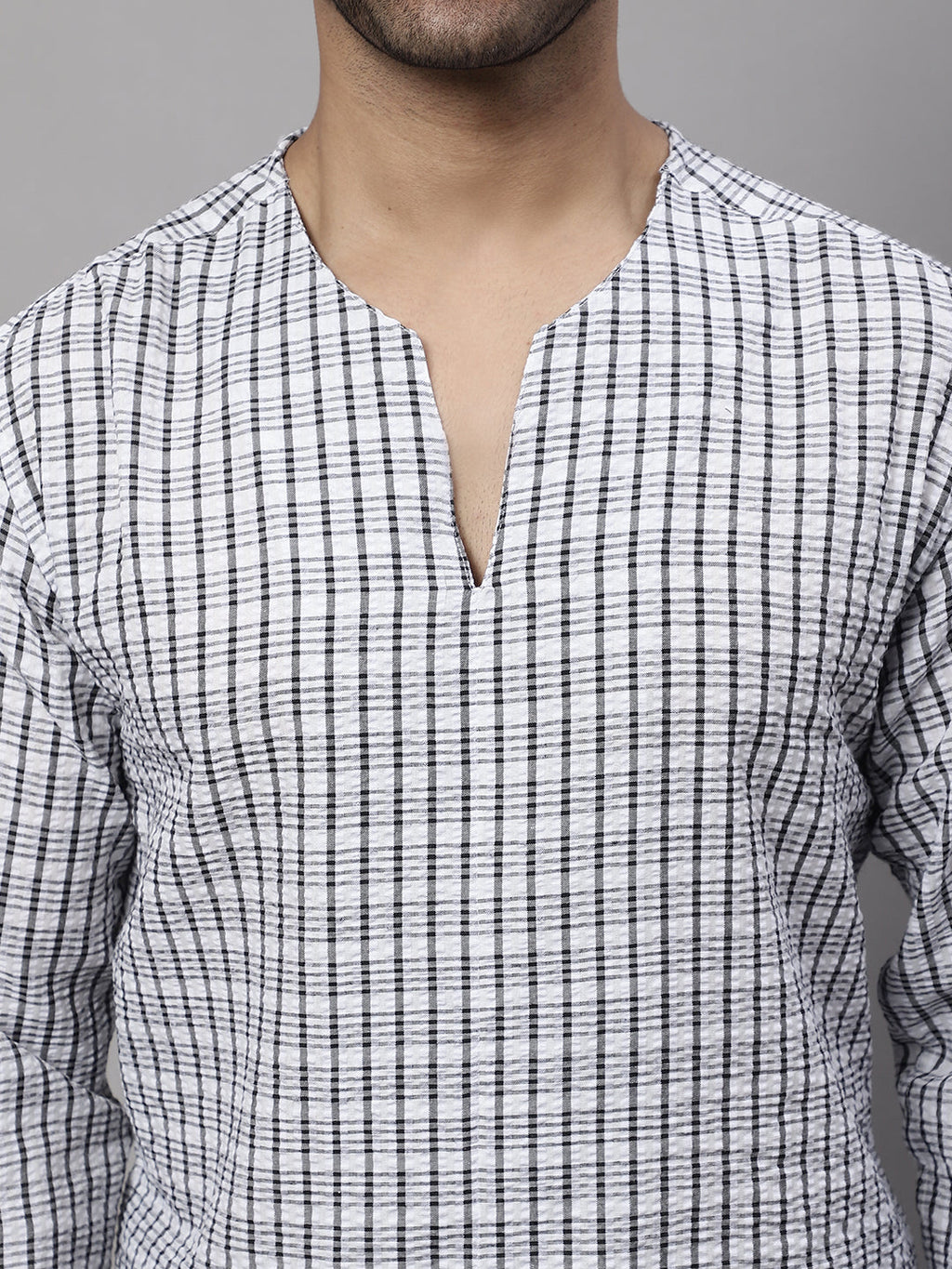 Even Apparels Multi Pure Cotton Open Neck Kurta | Grocsy