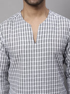 Even Apparels Multi Pure Cotton Open Neck Kurta | Grocsy