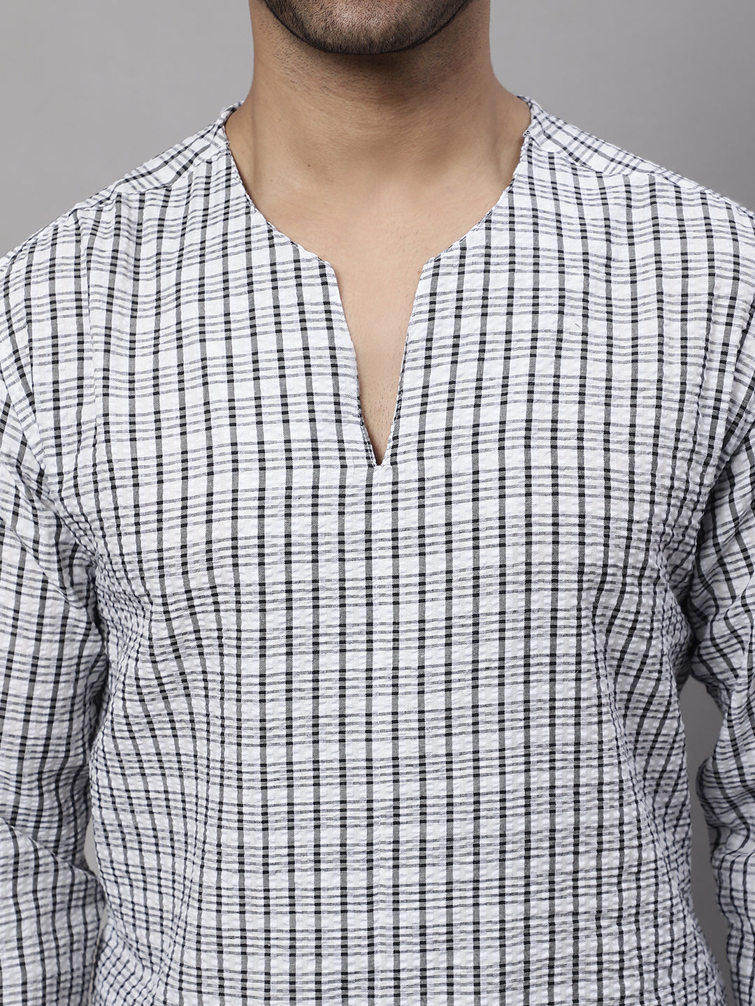 Even Apparels Multi Pure Cotton Open Neck Kurta | Grocsy