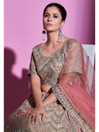 Myra Tan Gota Silk Embroidered Designer Lehenga Choli | Grocsy