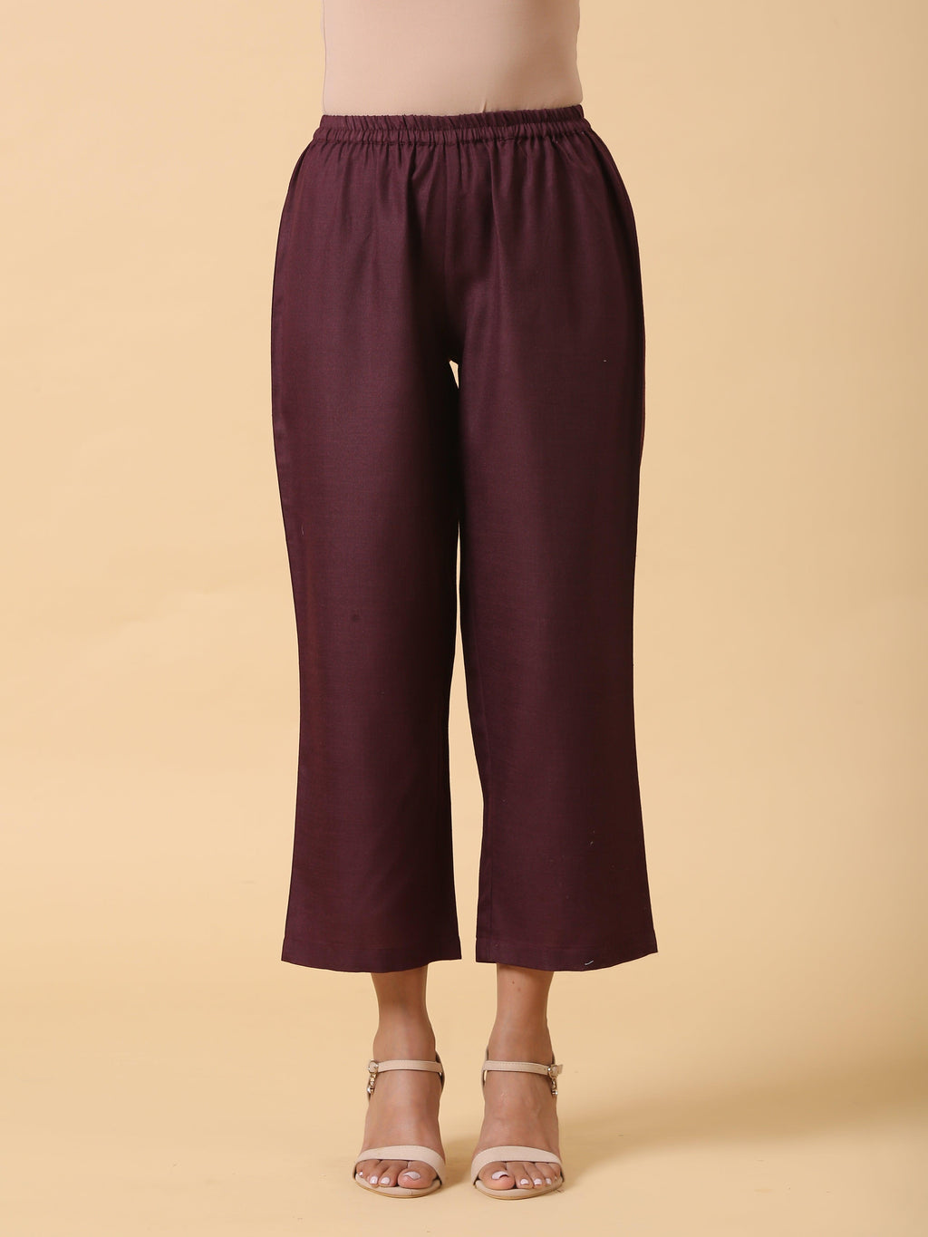 trueBrowns Cotton Linen Purple Boxy Fit Co-Ord Set | Grocsy