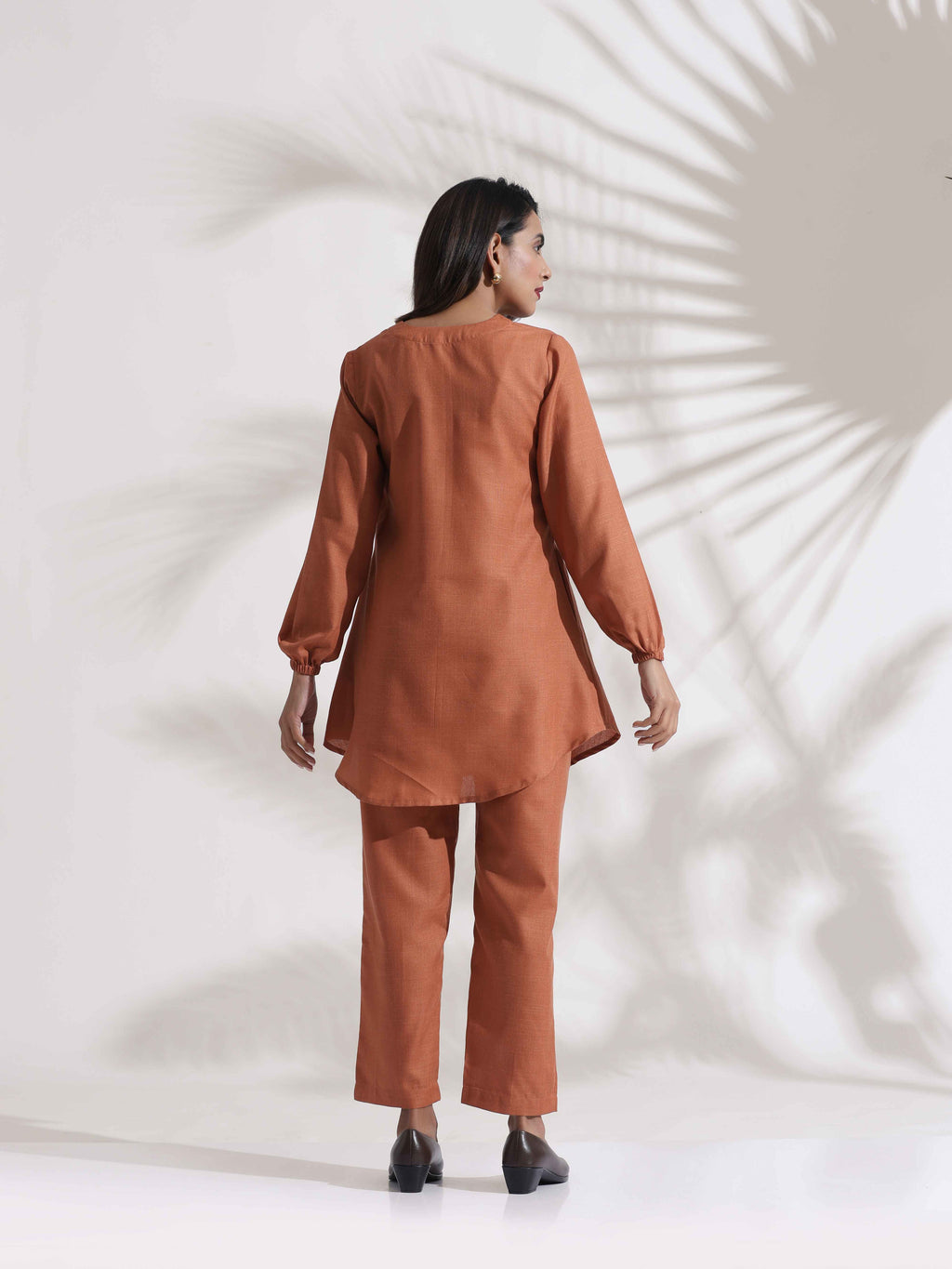 trueBrowns Rust Slub Co-ord Set | Grocsy
