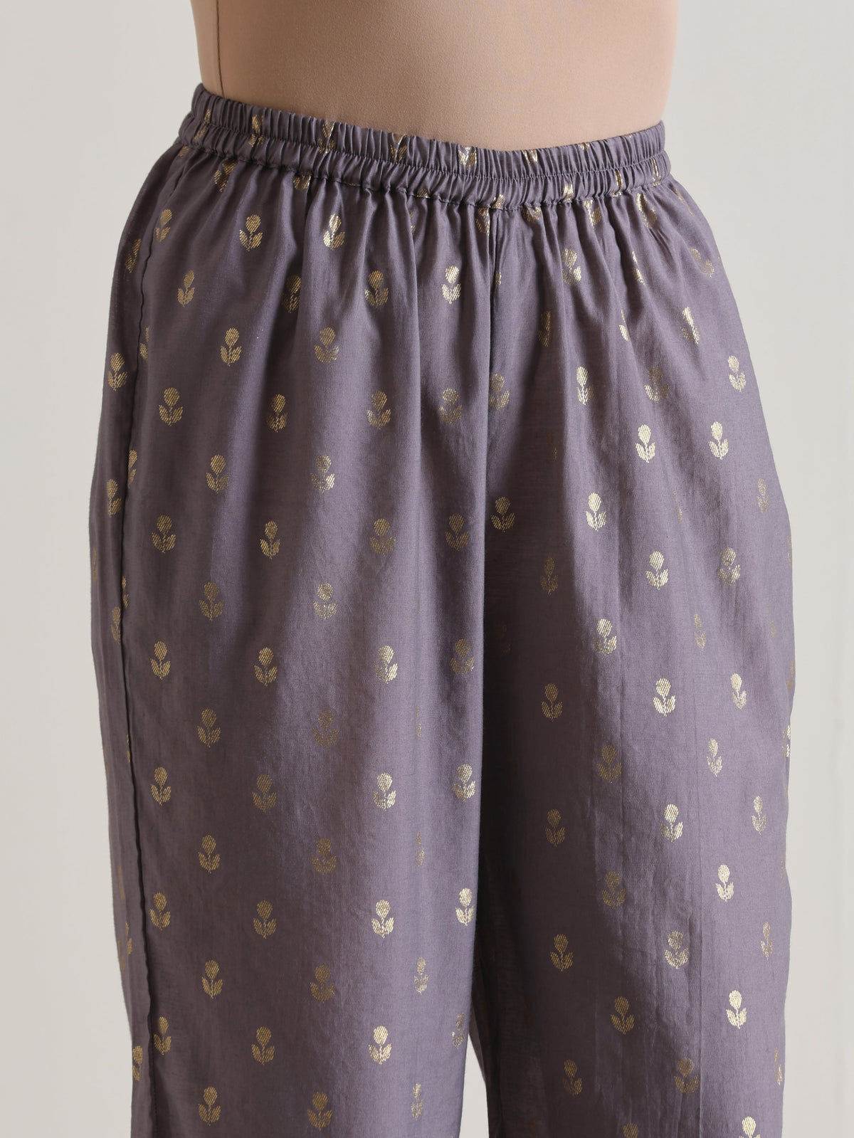 trueBrowns Plum Grey Foil Short Co-Ord Set | Grocsy