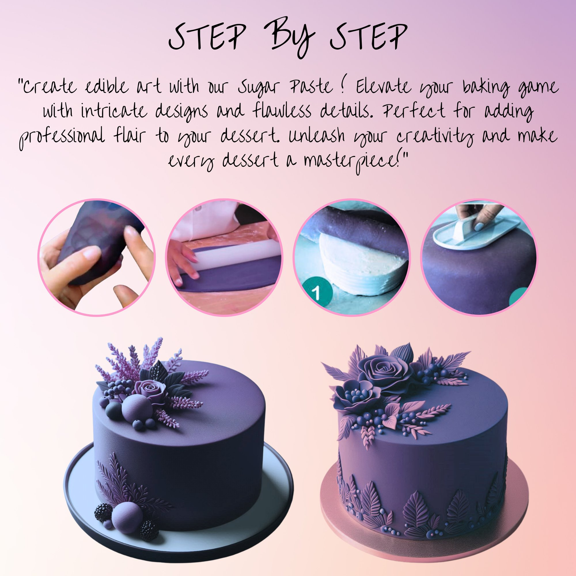 Confect Electric Purple Fondant | Edible Sugarpaste | Grocsy