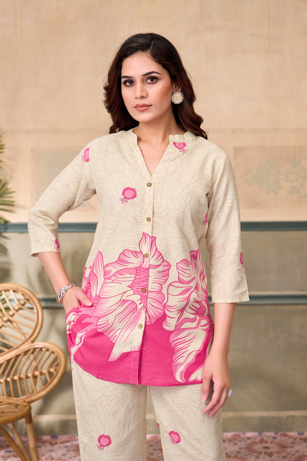 Anaita Pink Stylish Readymade Co-Ords Set | Grocsy