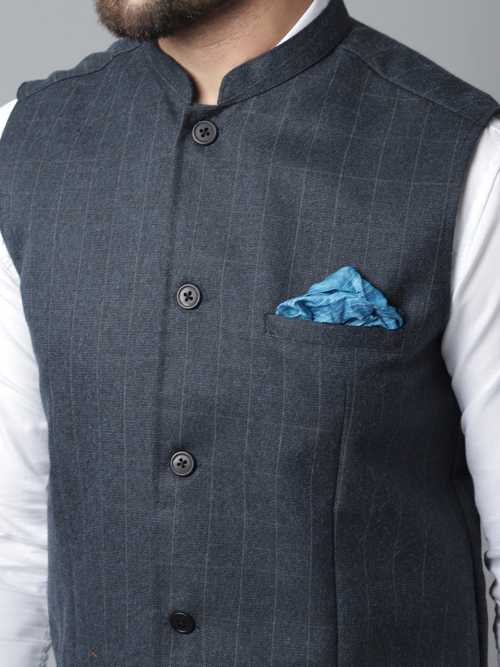 Even Apparels Men's Beige Nehru Jacket With Welt Pockets | Grocsy