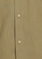 Fabmade Olive Breeze Linen Shirt | Grocsy