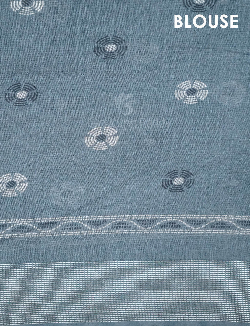 Shades of Light Ash Grey Colour Floral Print Semi Chanderi Saree By Gayathri Reddy Designer Studio | Grocsy