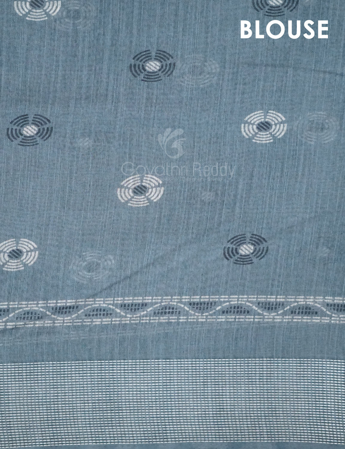 Shades of Light Ash Grey Colour Floral Print Semi Chanderi Saree By Gayathri Reddy Designer Studio | Grocsy