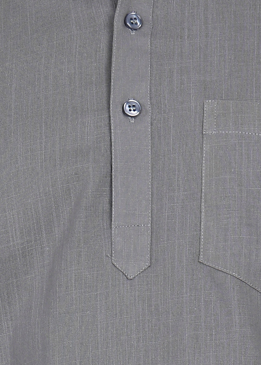 Fabmade Slate Grey Linen Short Kurta Co-Ord Set | Grocsy