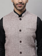 Even Apparels Men's Cream Pure Wool Nehru Jacket | Grocsy