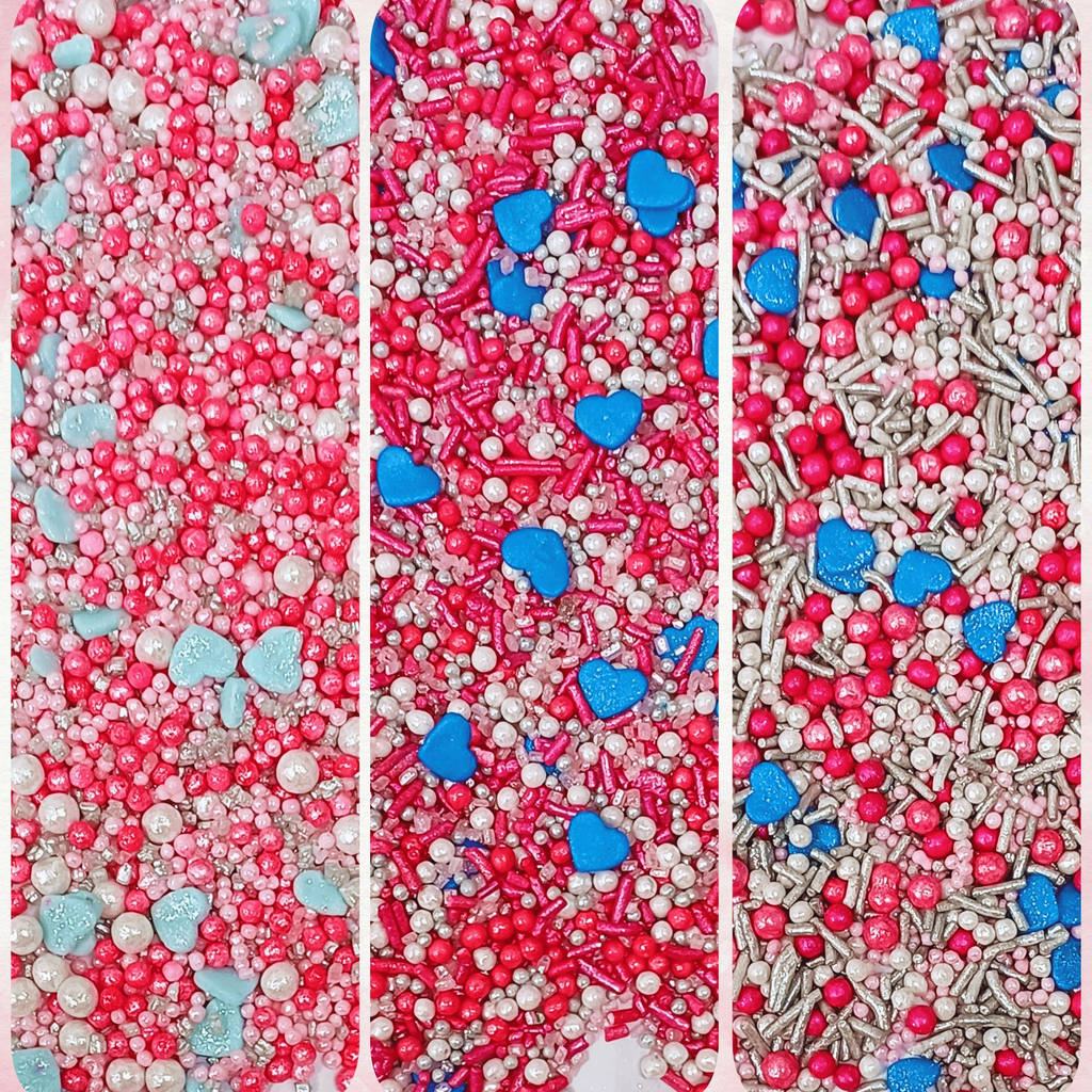 Confect Valentine Sprinkles | 16 Edible Decoration for Baking & Dessert | Grocsy