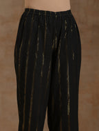 trueBrowns Black Gold Cotton Overlap Co-Ord Set | Grocsy
