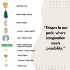 Confect Baby Shower Sprinkles | Mix Gold, Silver, Mint Green & Pearl Dragees Pack of 5 (BABY SHOWER -01) | Grocsy