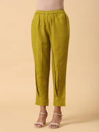 trueBrowns Cotton Linen Lime Green Pleated Co-Ord Set | Relove | Grocsy