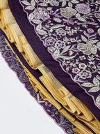 House of Panchhi Cream Net Cutdana, Sequins And Zarkan Embroidery Lehenga Choli & Dupatta | Grocsy