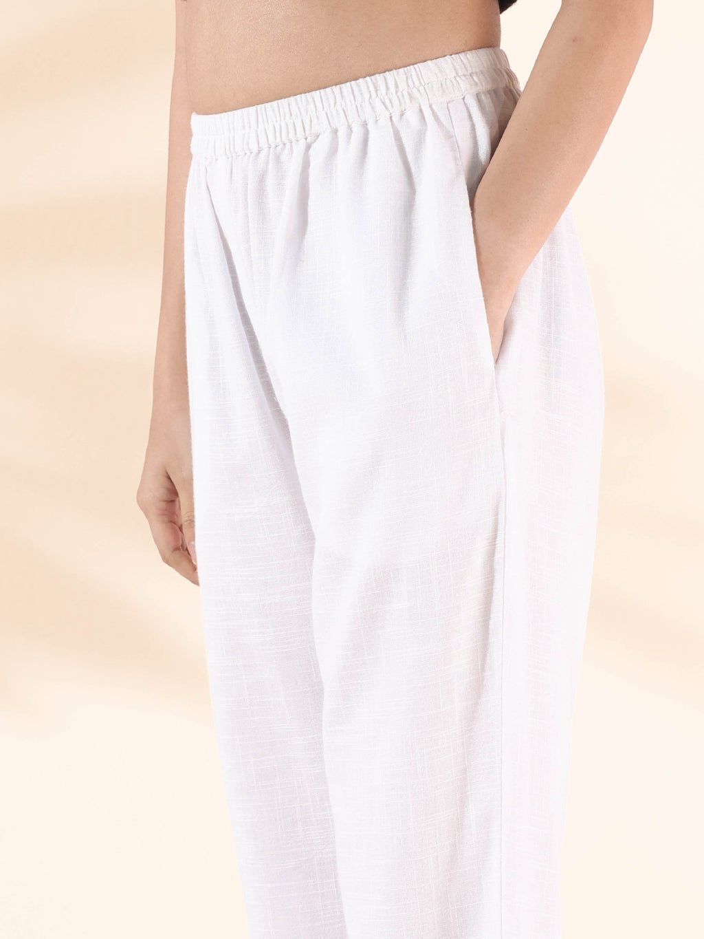 trueBrowns White Cotton Shirt Co-ord Set | Grocsy