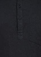 Fabmade Onyx Noir Mandarin Collar Short Kurta | Grocsy
