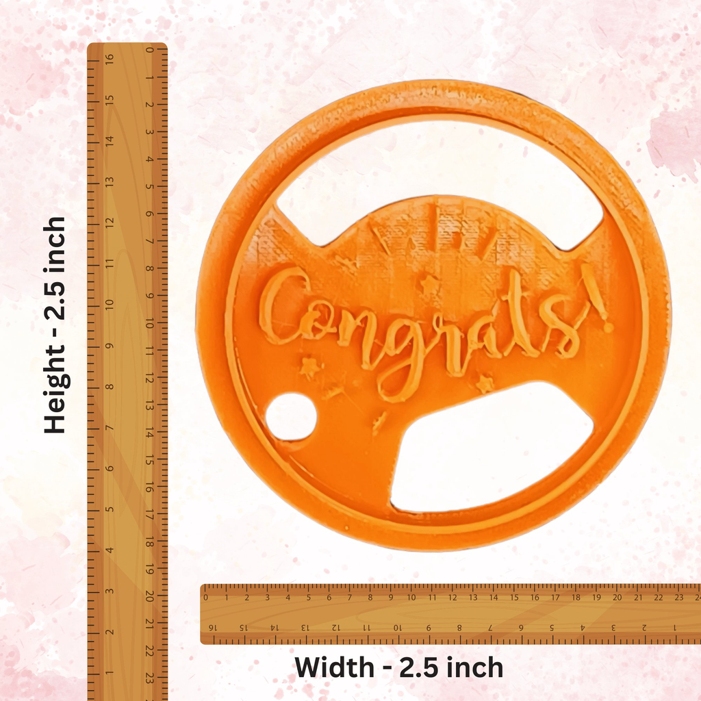 Confect Celebration Stencils Toppers Cutters (Congrats) | Grocsy
