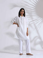 trueBrowns White Unisex Freesize Kurta | Grocsy