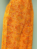 InWeave Women's Muatsrd Bandhej Print Raisa Back Detial Long Coords Set | Grocsy