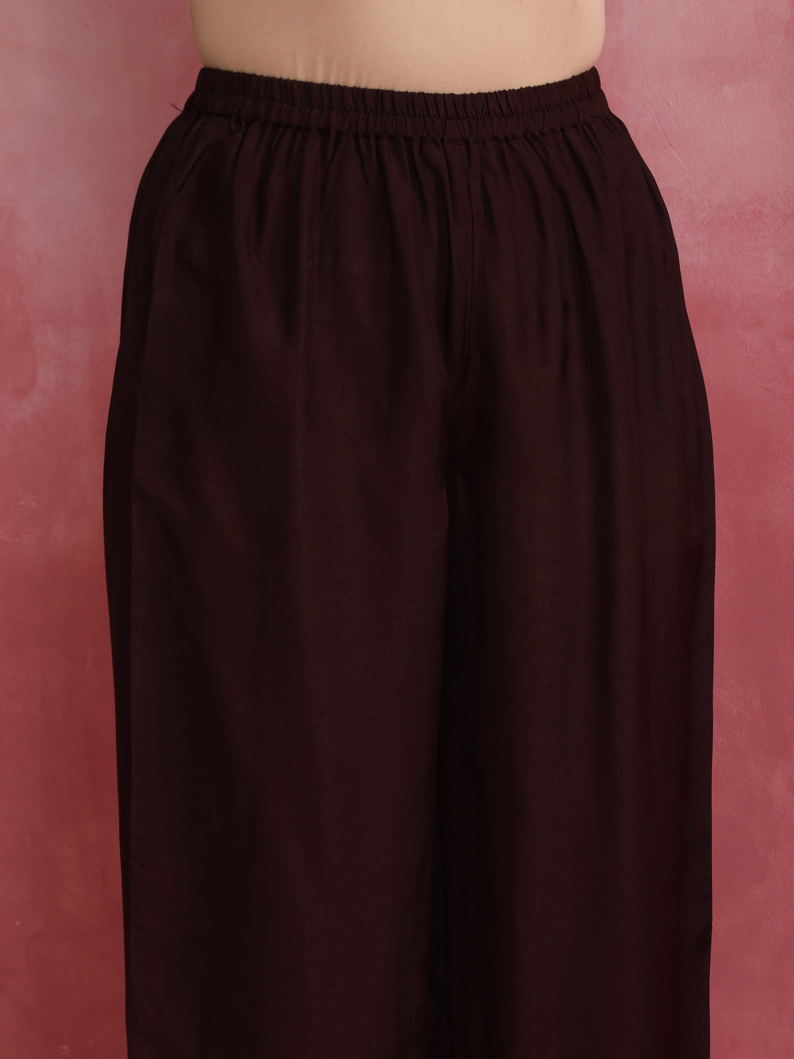 trueBrowns Cola Viscose Silk Kurta Co-ord Set | Grocsy
