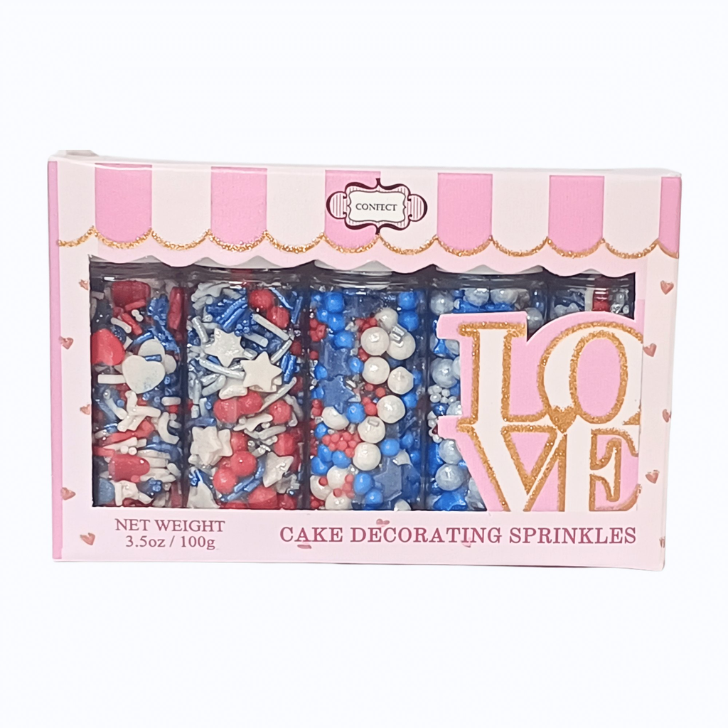 Confect Mix Heart & Star Patriotic Sprinkles | Grocsy
