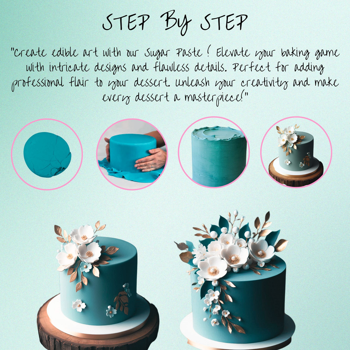 Confect Teal Fondant | Edible Sugarpaste | Grocsy