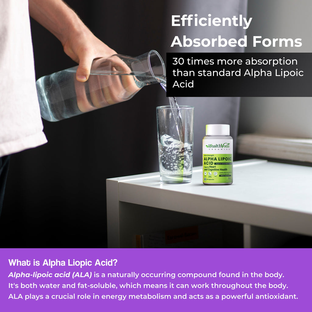 Health Veda Organics Alpha Lipoic Acid Capsules | Grocsy