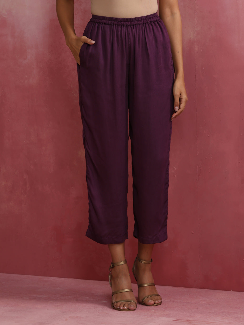 trueBrowns Green Modal High slit Kurta Set | Grocsy