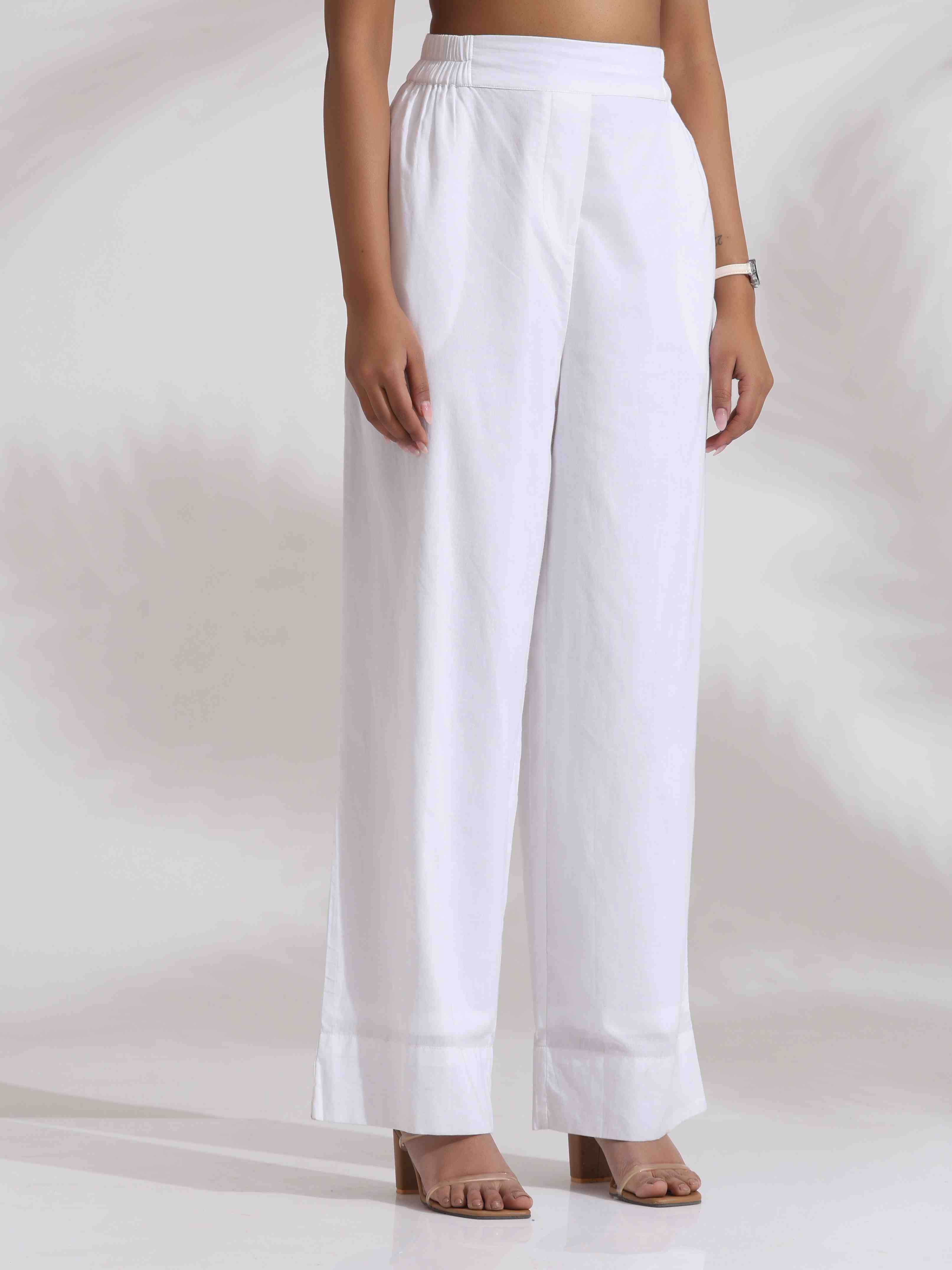 trueBrowns White Cotton Schiffli Jacket Co-ord Set | Grocsy