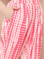 Ahalyaa Printed One-Shoulder Flared Sleeve Sequinned Kurta with Trousers | Grocsy