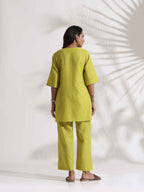trueBrowns Lime Slub Co-ord Set | Grocsy