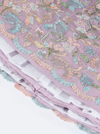 House of Panchhi Pink Chiffon Sequins And Thread Embroidery Lehenga Choli & Printed Dupatta | Grocsy