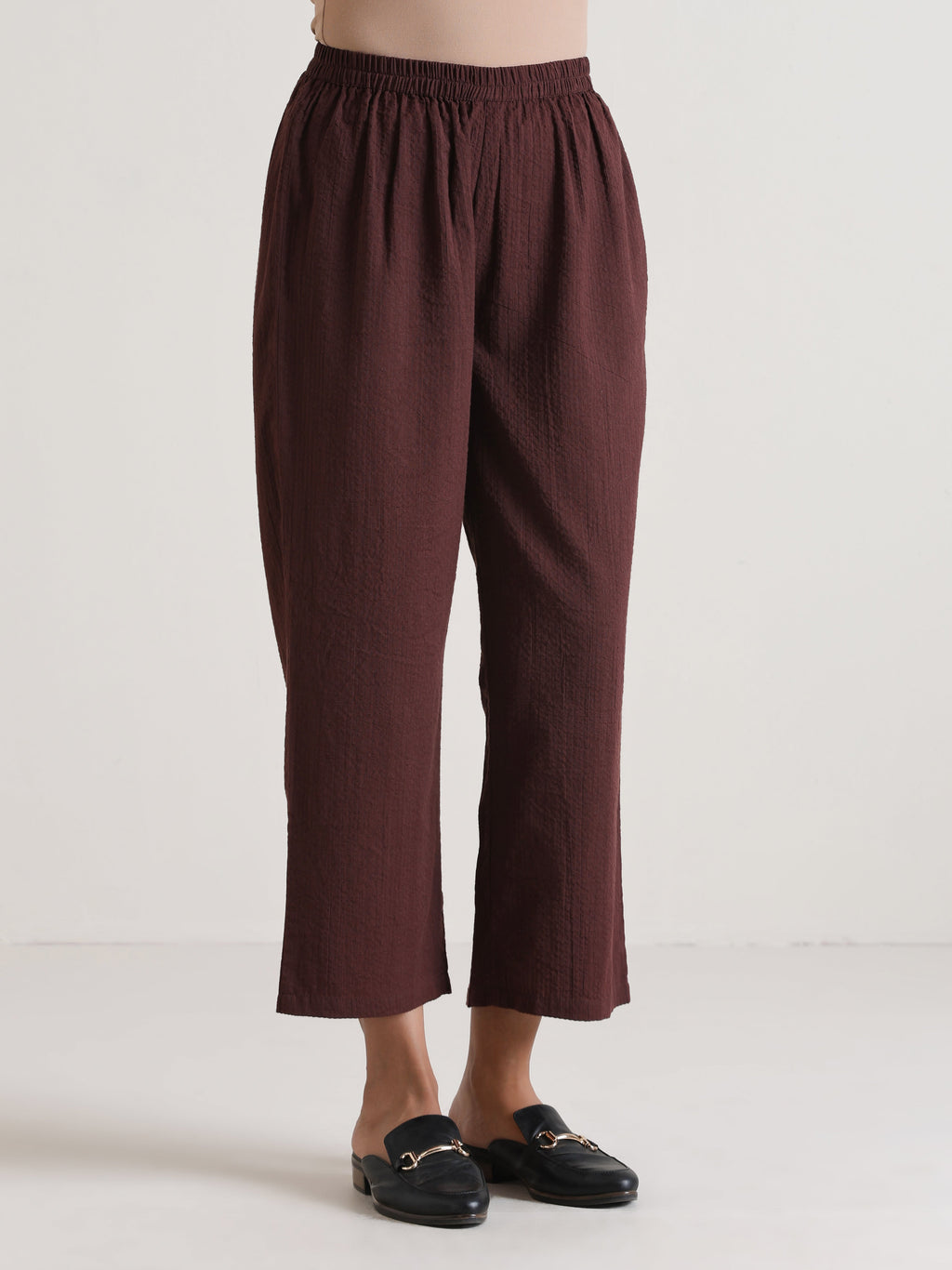trueBrowns Cola Brown Sleeveless Flared Kurta Pant Set | Grocsy