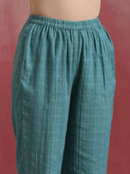 trueBrowns Light Blue Cotton Dobby Co-ord set | Grocsy