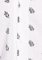 Fabmade Leaf Whisper Linen Shirt | Grocsy