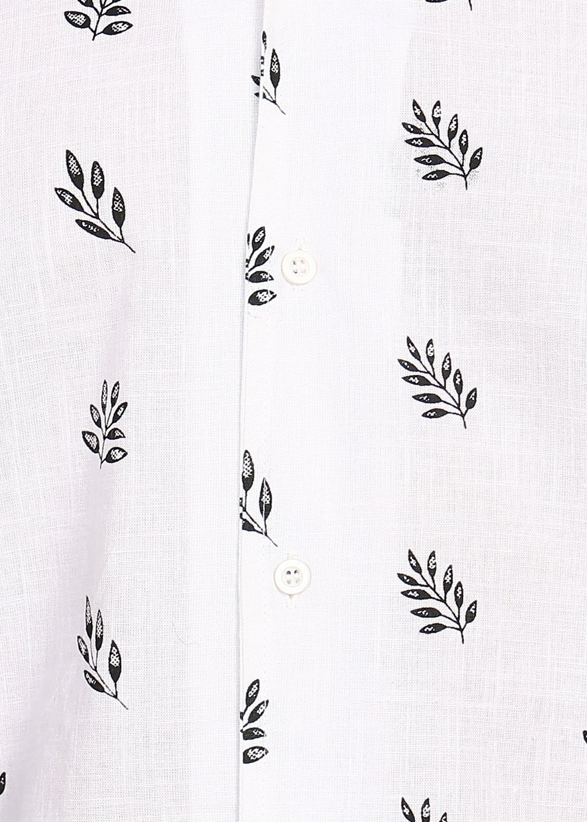 Fabmade Leaf Whisper Linen Shirt | Grocsy