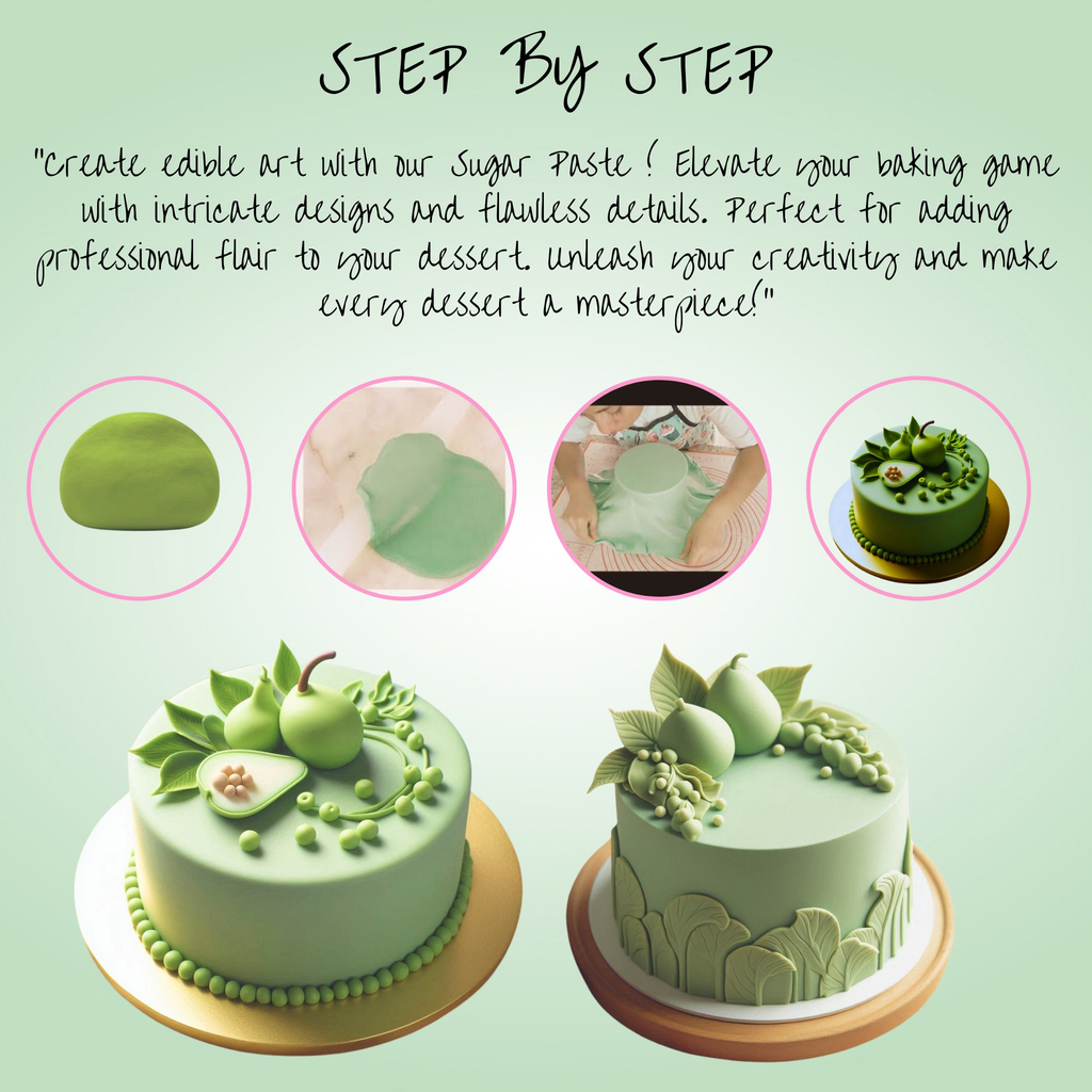 Confect Pea Green Fondant | Edible Sugarpaste | Grocsy
