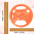Confect Toppers Cutters | Congratulations Topper Cutter | Fondant Cutter | (Happy Birthday 02) | Grocsy